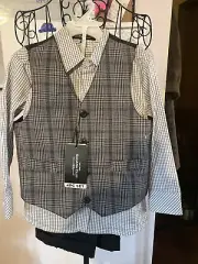 Sahara club Boys Tuxedo Size 4 Vest, Shirt, Black Slacks