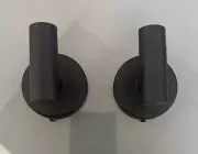Towel Hooks for Bathrooms, 4 Pack Towel Robe Matte Wall Hooks, 2 Pack Black