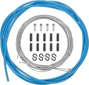 HARFINGTON Bicycle Shift Cable Housing Set Universal Bicycle Brake Gear Shifter Transmission Cable Cycling Shift Wire Housing Replacement Kit for Road Mountain Bicycle Cycling, Blue