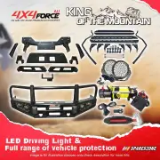 4X4FORCE Armor Bullbar 3 LOOP Lights Winch Side Step for Ford Ranger PX T6
