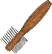 1Pc Double Row Pet Hair Comb Handle Flea Comb for Cats Grooming Tool to Remove Loose Fur and Mats Essential Pet Grooming Accessory