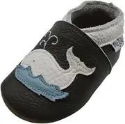 [Mejale] Baby Shoes Soft Sole Leather Moccasins Cartoon Butterfly Infant Toddler First Walker Slippers