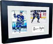 Kitbags & Lockers 12x8 A4 Quinn Hughes Vancouver Canucks NHL Autographed Signed Signature Photo Photograph Picture Frame Ice Hockey Poster Gift Triple