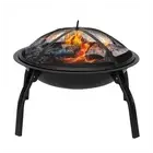 22" Four - legged Folding Iron Brazier Wood Burning Fire Pit Decoration for Back