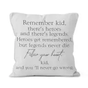 Inspirational Quote Throw Pillow Covers, Superhero Sayings Decorative Pillow