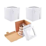 Tall Cake Boxes 8x8x8 Inch [12Pack ] Thick Sturdy Cake Box for Tier Cakes,Whi...