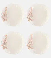 [Bordallo Pinheiro] Bordallo Pinheiro Cloudy Butterflies set of 4 dinner plates by Claudia Schiffer