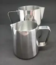 2 x New SS Coffee Milk steaming Frothing Jugs