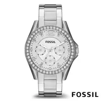 在飛比找PChome24h購物優惠-FOSSIL 典藏皇室點鑽鋼帶石英女錶(ES3202)-白色