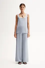 Eleanor Pant Dusty Blue Size 14 | Elka Collective