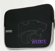 Kansas State Imprinted NetBook Tablet Sleeve Bag Fits 9" - 11" 2Pocket Ghosting