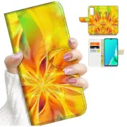 ( For Vivo Y22s ) Wallet Flip Case Cover AJ24535 Abstract Flower