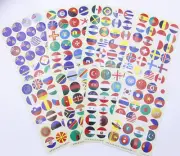 192 Countries and Regions World National Flag Sticker Round Brand New