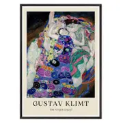 Galrie Gustav Klimt's The Virgin - Stunning Art Nouveau Print for Home Decor, Black Frame, A1 60 x 84cm (23 x 33inch)