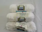 caron simple soft 6 oz white 2 skeins plus extra, medium 4, acrylic