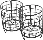 ibasenice 2pcs Bunny Feeder Rack Convenient Metal Holder for Rabbits Guinea Pigs Durable Capacity Hay Feeder Safe for Small Animals Matte Finish