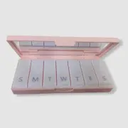 Port & Polish Pink Classic Company Weekly Seven-Day Organizer Case Pill Box.