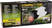 Hagen Exo Terra Mini Compact Incandescent Light Fixture for Exo Terra Glass Terrariums PT2600/PT2602 – Measures 11.8” x 3.5” x 5.9”, Black
