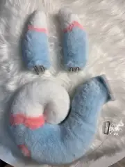 Handmade Genshin Impact Sigewinne Plush Ears Cosplay Props Plushie Tail W Belt
