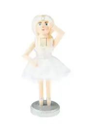 Clever Creations Ballerina 10 Inch Traditional Wooden Nutcracker, Festive Chr...