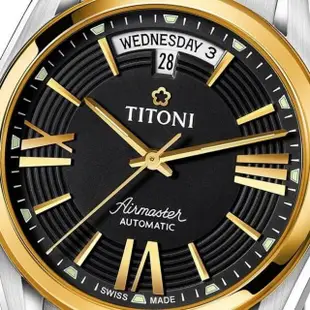 【TITONI 梅花錶】空中霸王系列 羅馬時標 日曆機械腕錶 / 40mm 母親節 禮物(93909SY-343)