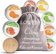 Mothers Day Essential Oil Shower Steamer Set, Vaporizing Shower Tablets with Holder, 7 Shower Bombs Citrus Flavors, Aromatherapy Shower Steamers, Vapor Steam for Daily Use, Relaxation Gifts for Women