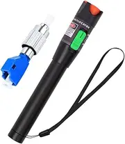Visual Fault Locator Kit 30mW 30KM with 2.5mm Universal Connector FC Male to LC Female Adapter, VFL Red Light Pen for Network Cable Test, Fiber Optic Source Tester Detector Meter for FC,SC,ST,LC