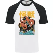 Kaiju Dragon King Ghidorah Japanese Monster Mens s/s Baseball T-Shirt