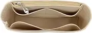 [XIAOYIBAIHUOUK] Bag Organizer for Gucci Marmont Bags, Suede Lined Storage Bag, Bag Storage Insert, Portable Cosmetic Bag, Beigeb, L