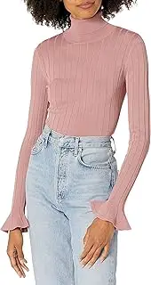 [Keepsake the Label] Women's Worship Turtleneck Knit Top with Flare at Wrists