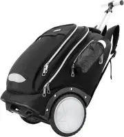 Rolling Backpack with Large Wheels, Double Reinforce Telescoping Handle, Quiet a