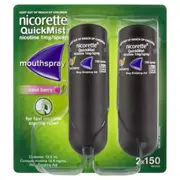 Nicorette QuickMist Nicotine Mouth Spray Berry 2 x 150 Sprays