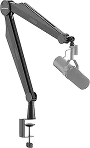 IXTECH Microphone Boom Arm Mic Arm for Blue Yeti Shure Sm7b Hyperx QuadCast Rode At2020 and Fifine Mic Stand for Gaming Podcasting and Streaming CAPTAIN Model