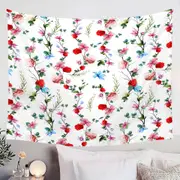 Multi Colored Flowers Pattern Tapestry