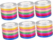 SHERCHPRY 48 Rolls Metallic Curling Ribbons for Weddings Parties Wide Decorative Ribbon for Present Wrapping Crafts Vibrant Colors for Birthdays Valentine Day Celebrations