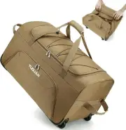 Gym Bag for Men with Wheels, 110L Large Rolling Overnight Weekender Duffle Bag