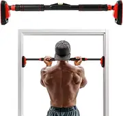 Pull Up Bar: Strength Training Chin up Bar with No Screws - Adjustable 28.7''-39.4'' Width Security Lock Pull-up Bar for Doorway - Max Load 800lbs for Home Gym Upper Body Workout Non-slip Comfort