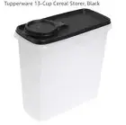 Tupperware Modular Mates Small Cereal Storer Black Fliptop Seal 13 Cup Container