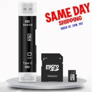 NEW Type-C/USB OTG Card Reader + Micro 32GB TF Card with SD Adapter f Cellphone