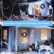 Solar Rope Tube Lights 100/200 LED Waterproof String Light Outdoor Garden Lamp