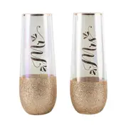 2pc Mr & Mrs Stemless Champagne Glass Drinking Mug Wine/Liquor Party Cup 17cm