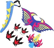 NIYANGLE Dinosaur Costume for Cosplay Mask Wings Tail Claw Props for Halloween Birthday Parties Themed Events Lightweight Comfortable Dinosaur Masks