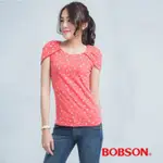 BOBSON 女款印點點上衣-粉色23101-23
