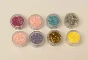 Bundle 8pks Nails face art glitter stars hearts sequins makeup art craft making