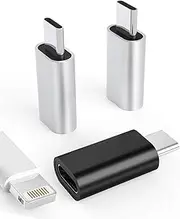 3 Pack Lightning Female to USB-C Male Adapter,for Apple Type c Charging Compatible for Samsung Galaxy S24 S23 Ultra Z Flip Note S10 S9 Plus Cable Converter Connector Charger for Ipad for iPhone 16 15