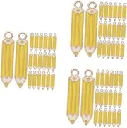 [NUOBESTY] 3sets Metal Craft Charms Pencil Shape Jewelry Charms for Diy Necklaces Bracelets Earring Making 20pcs*3