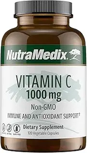 1000mg Vitamin C - Helps Support a Healthy Immune System, Inflammatory Response & Neutralize Free Radicals - Ascorbic Acid - Vegan, Non-GMO (120 Vegetarian Capsules)