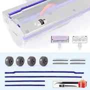 Plush Strips + Rollers Wheel + Axles Compatible with Dyson V6 V7 V8 V10 V11 DC62 Direct Drive Cleaner Head Felt Strips Wheels Parts