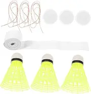 BELLIFFY Portable Badminton Training Kit Badminton Rackets Set Rebounder for Tennis Practicing and Team Training Sessions
