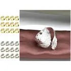 12pcs Napkin Holders Bright Color Decorative Table Setting Leaf Shape Napkin